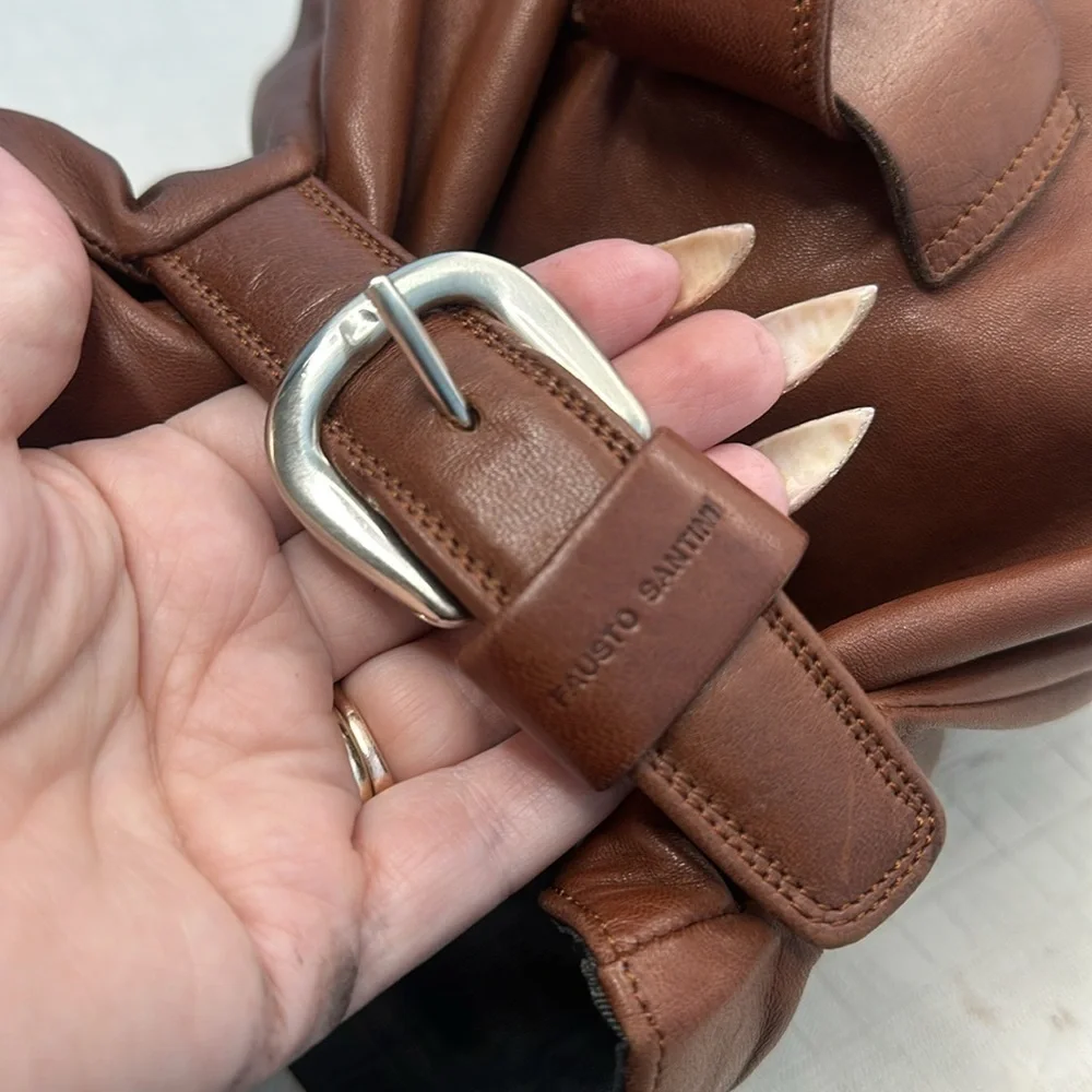 Fausto Santini Schott Made in Italy leather sac bag